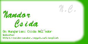 nandor csida business card